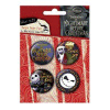 Nightmare before Christmas Button Badge 4-Pack Design 3