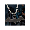 Batman Stainless Steel Pendant with Chain Black Logo