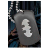 Batman Stainless Steel Pendant with Chain Black Logo
