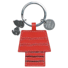 Peanuts Leather Keyring Snoopy Home Sweet Home