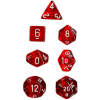 Translucent Poly 7-Set Red w/white