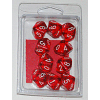 Translucent D10 10-Set Red w/white