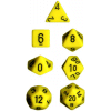 Opaque Polyhedral 7-Set Yellow w/black