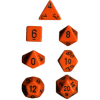 Opaque Polyhedral 7-Set Orange w/black