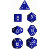 Opaque Polyhedral 7-Set Blue w/white