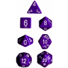 Opaque Polyhedral 7-Set Purple w/white