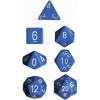 Opaque Polyhedral 7-Set Light Blue w/white
