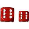 Opaque D6 16mm (12 Dice) Red w/white