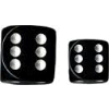 Opaque D6 16mm (12 Dice) Black w/white