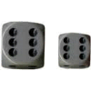 Opaque D6 16mm (12 Dice) Grey w/black