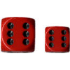 Opaque D6 12mm (36 Dice) Red w/black