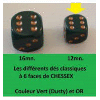 Opaque D6 12mm (36 Dice) Dusty Green w/gold