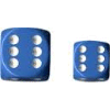 Opaque D6 12mm (36 Dice) Light Blue w/white
