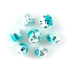 Gemini? Poly 7-Set White-Teal w/black