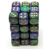 Gemini? D6 12mm (36 Dice) Blue-Green w/gold