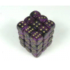 Gemini? D6 12mm (36 Dice) Black-Purple w/gold