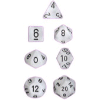 Poly 7-Sets Frosted? Clear w/black