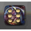 D6 16 mm (12 Dice) Lustrous? Shadow w/gold