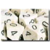 D6 12mm (36 Dice) Marble Ivory w/black