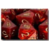 D6 12mm (36 Dice) Scarab? Scarlet? w/gold