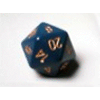 Opaque 34mm d20 Dusty Blue w/copper