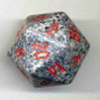 Speckled D20 34mm Die Granite™