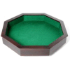 Dicetray Eight-Cornered, Brown MDF green felt 38cm,