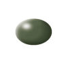 Aqua olive green silk