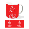 Doctor Who Mug Keep Calm Donït Blink red